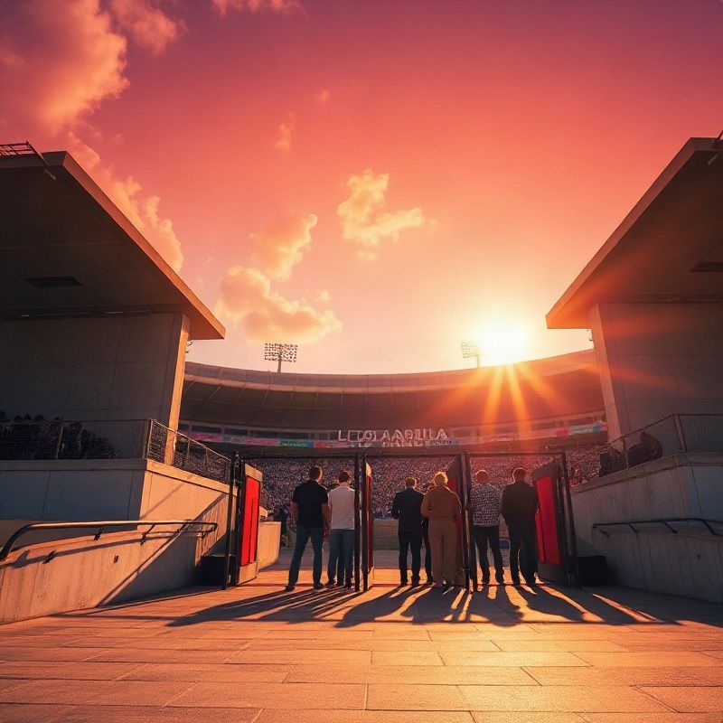 Estádio de São Paulo ao entardecer
